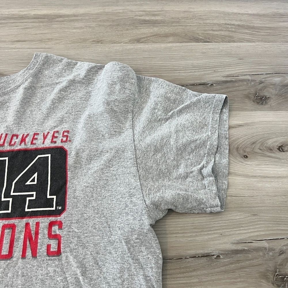 Ohio State‎ Buckeyes Shirt Mens XL Extra Large Gray Short Sleeve 2014 Champions - Picture 4 of 6